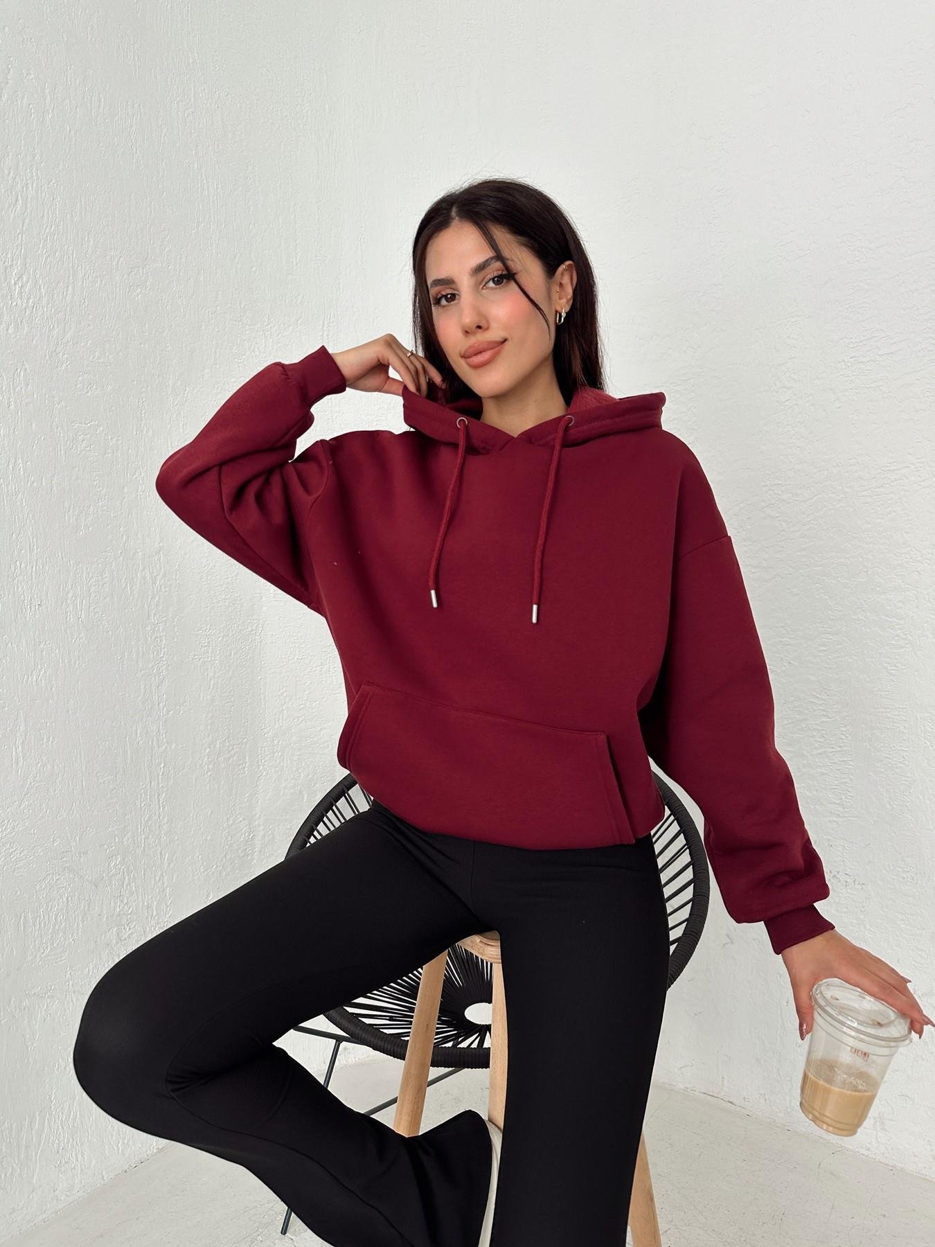 Oversize Basic Sweatshirt BORDO