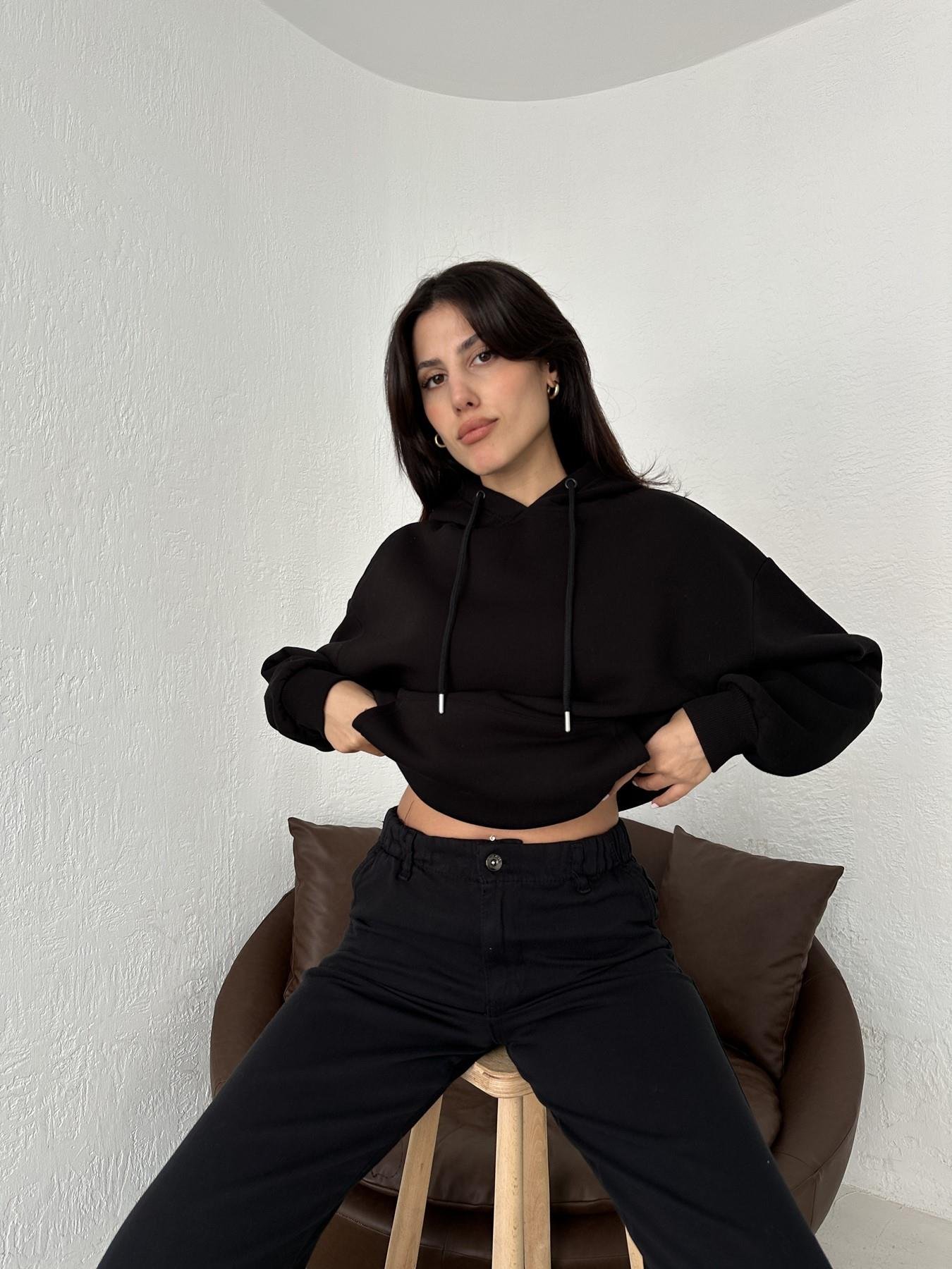 Oversize Basic Sweatshirt SİYAH
