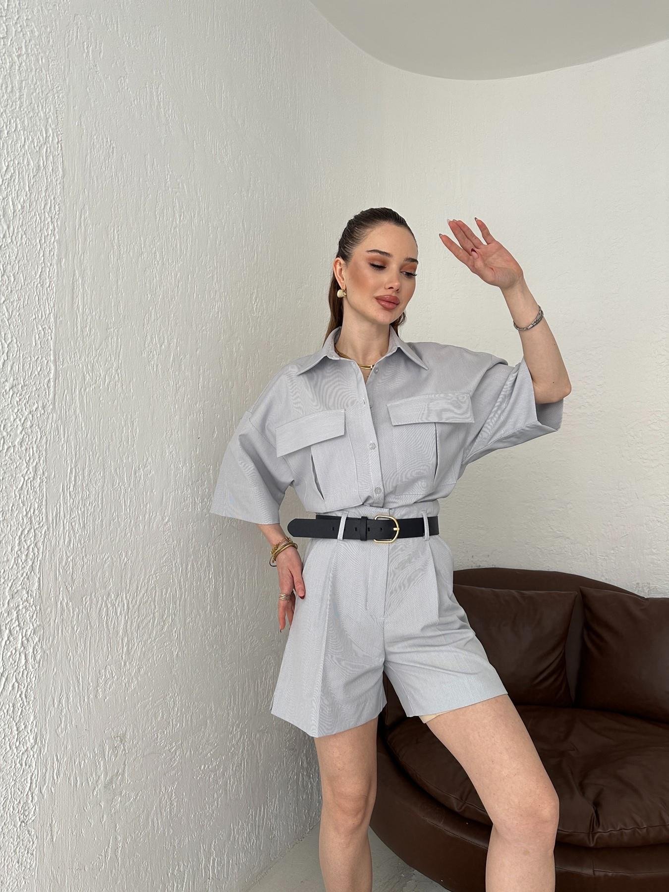 Oversize Cepli Gömlek Mavi