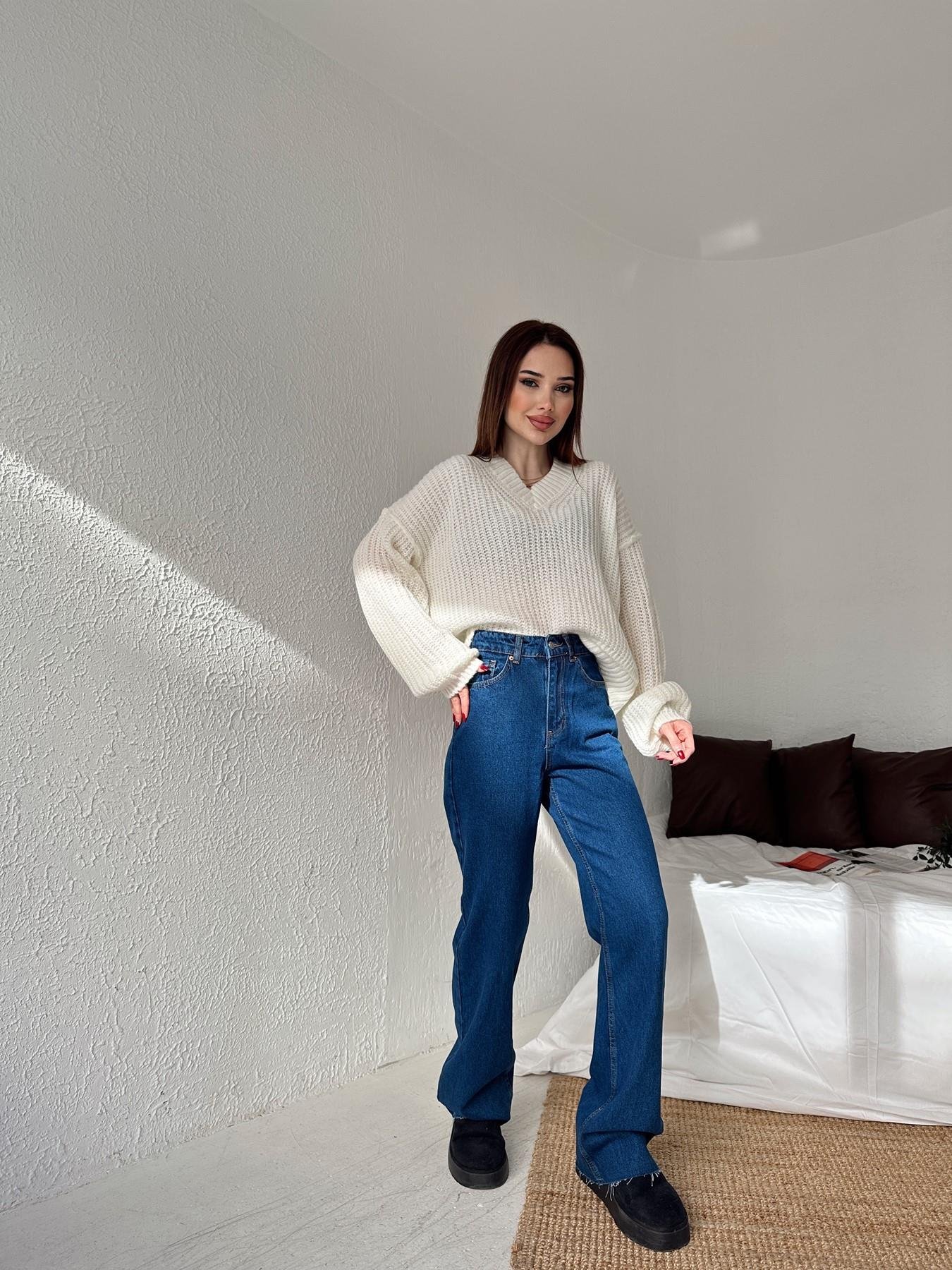 Paça Kesik Bol Jean Pantolon KOYU MAVİ