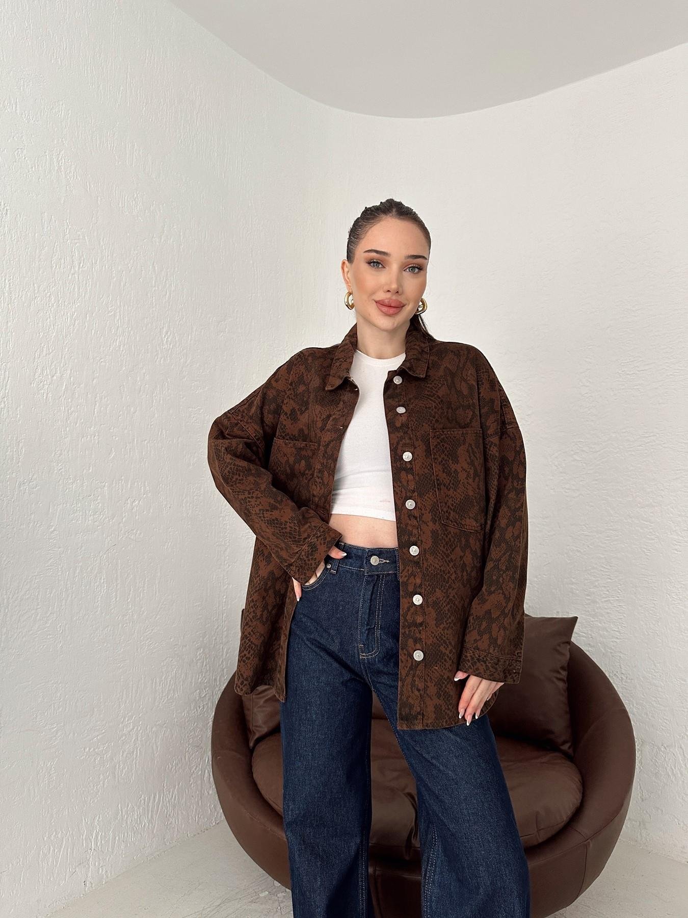 Parçaboya Oversize Gömlek KAHVE