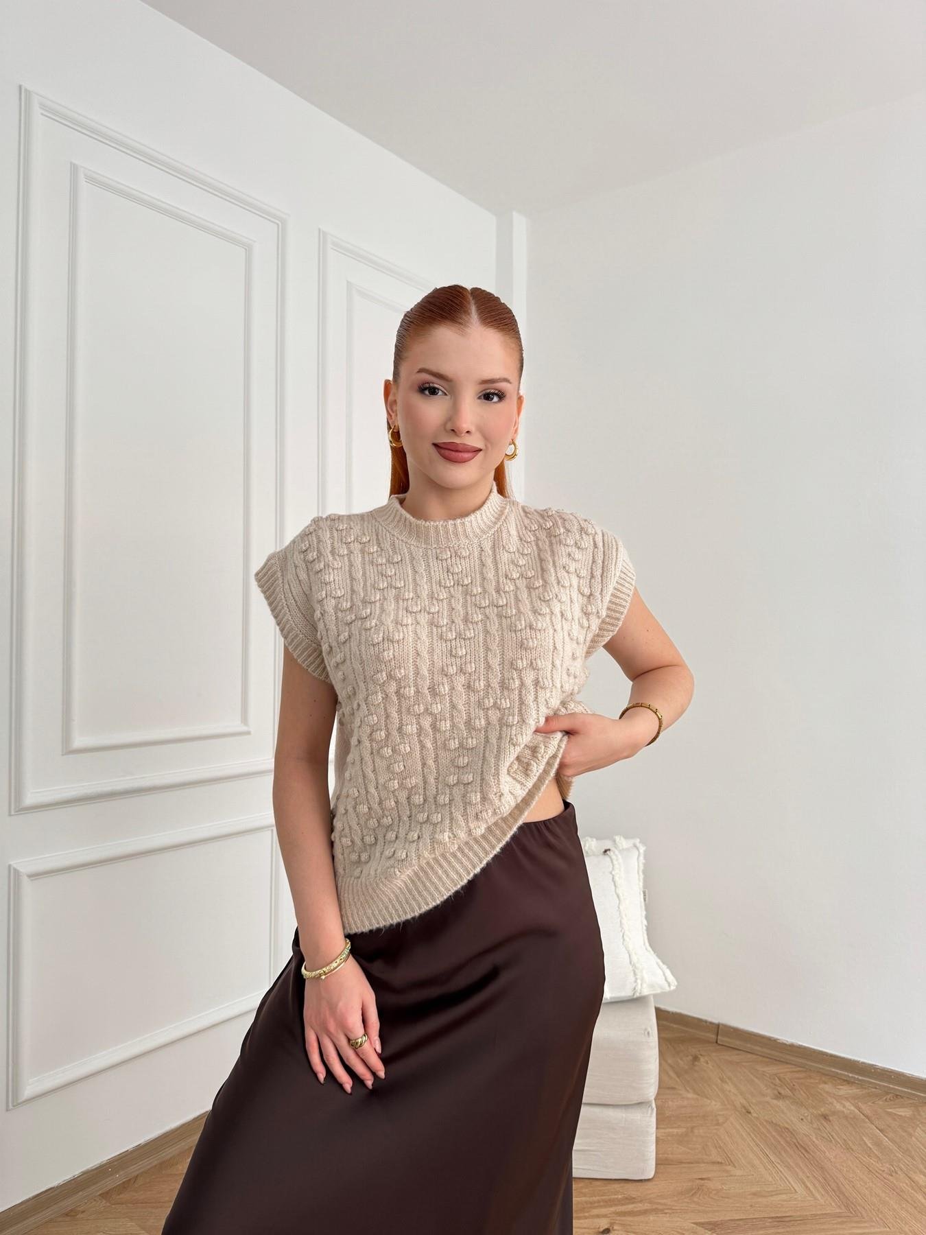 Ponpon Süveter Taş