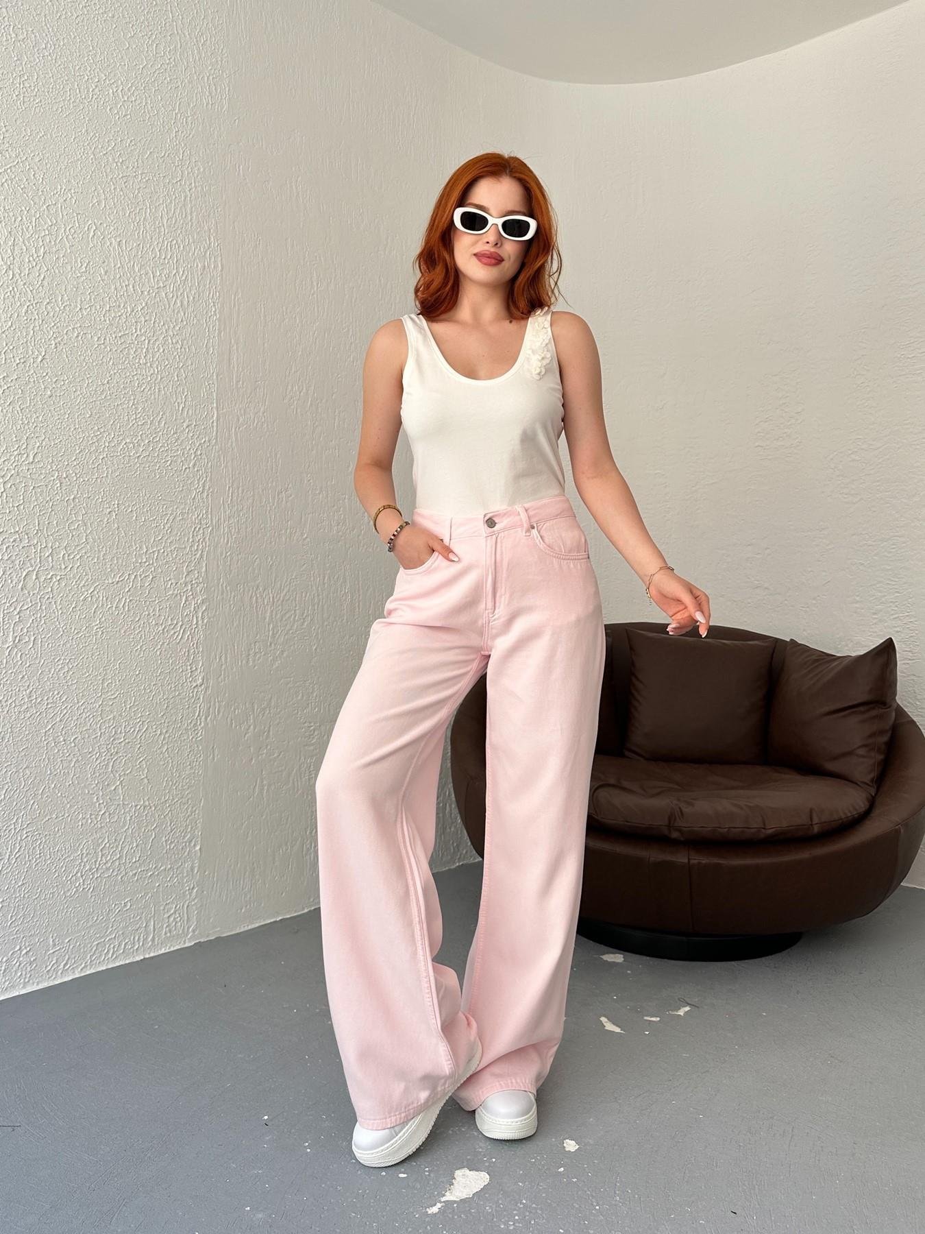 Relax Tencel Pantolon Pembe