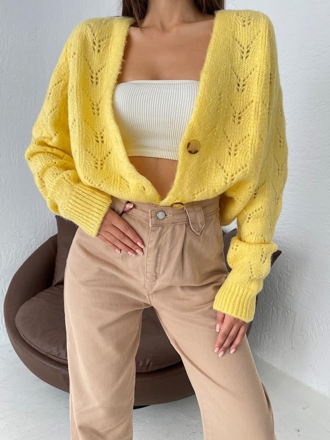 Şardonlu Hırka SARI