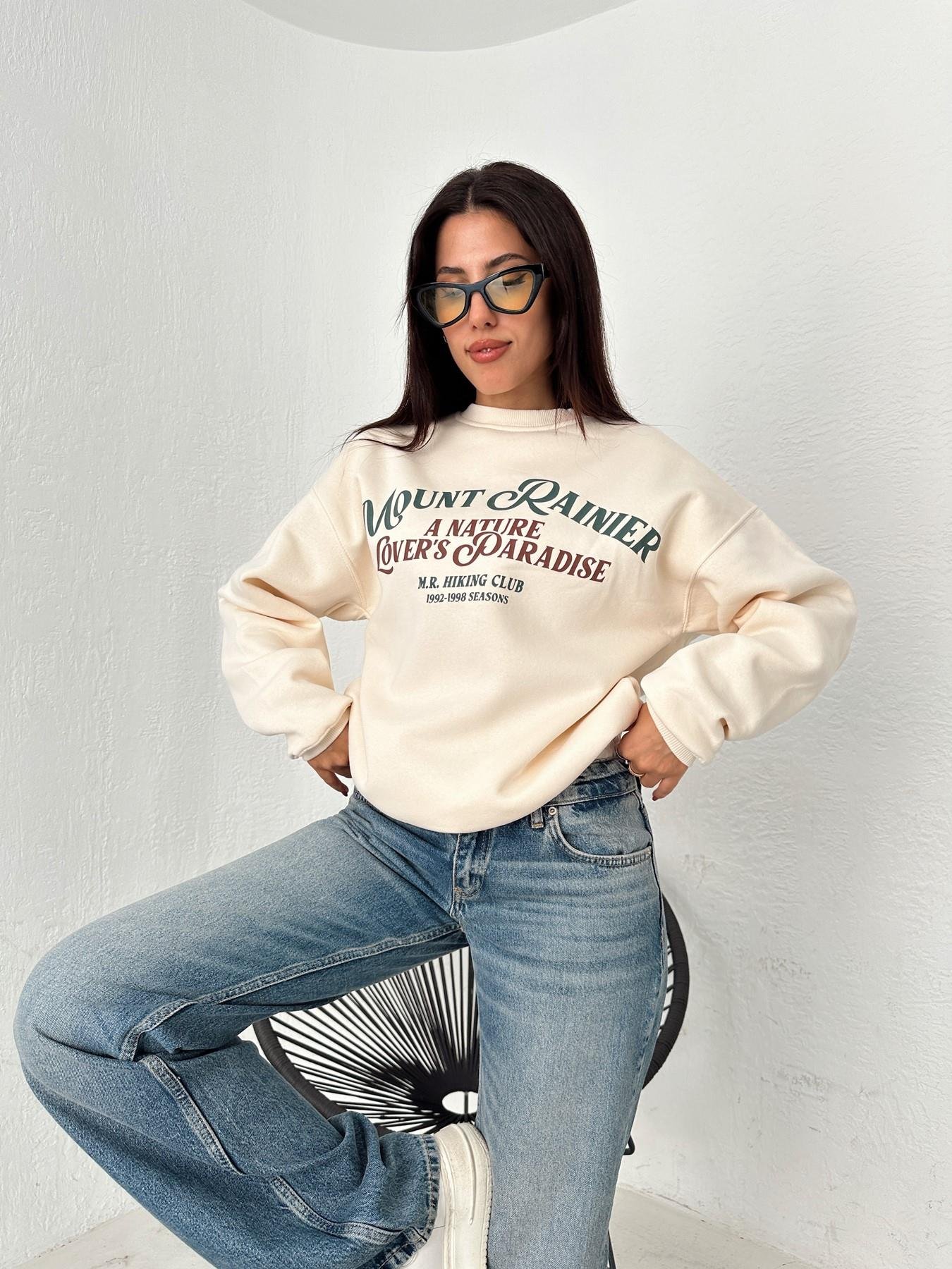Sırtı Baskılı Sweatshirt TAŞ