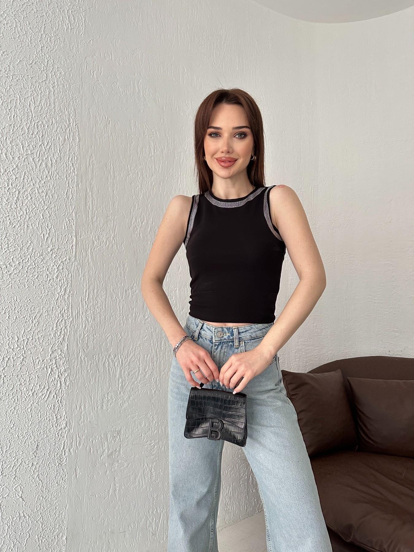 Taş Detay Atlet SİYAH