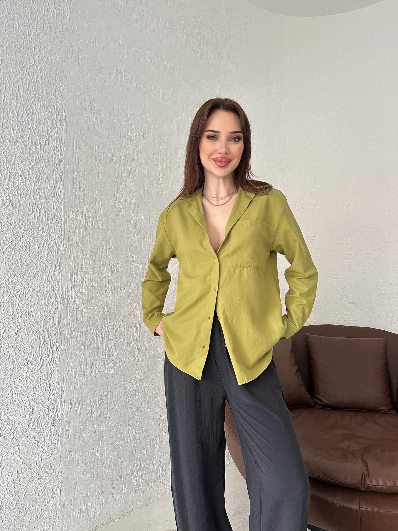 Tek Cep Eteği Oval Gömlek YAĞ YEŞİLİ