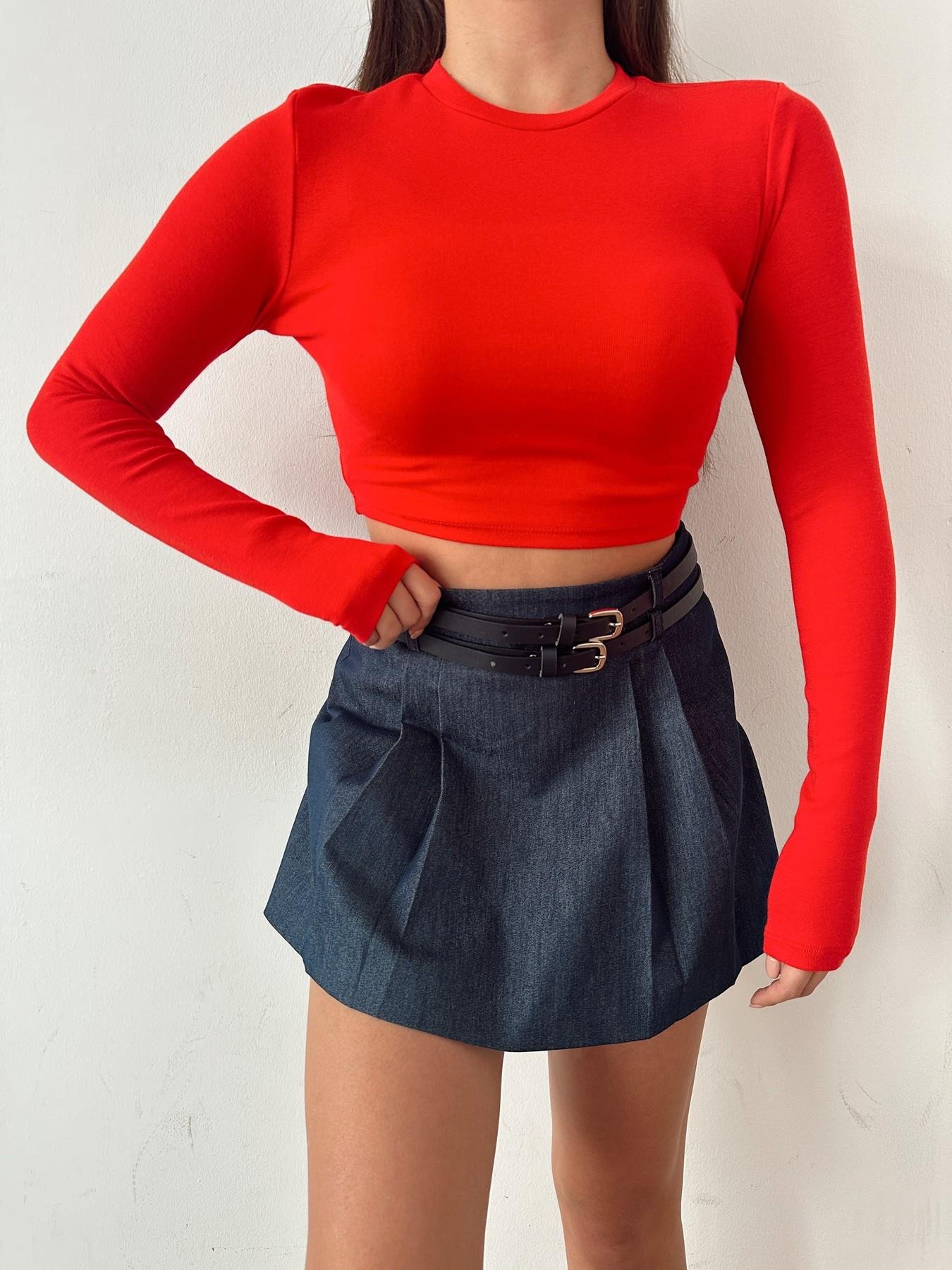 Uzun Kollu Crop KIRMIZI