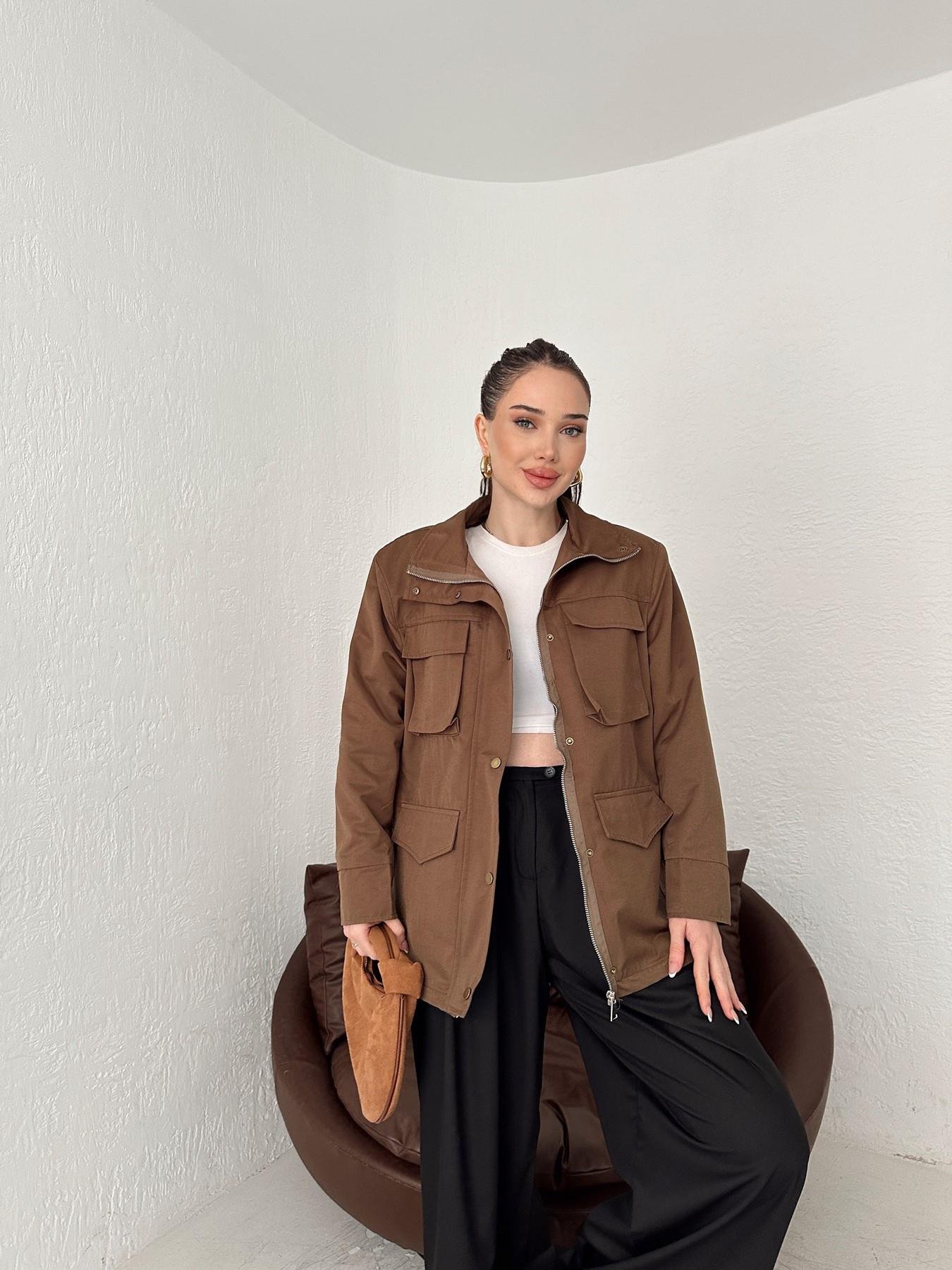 Vatkalı  Önü Cepli Mont KAHVE