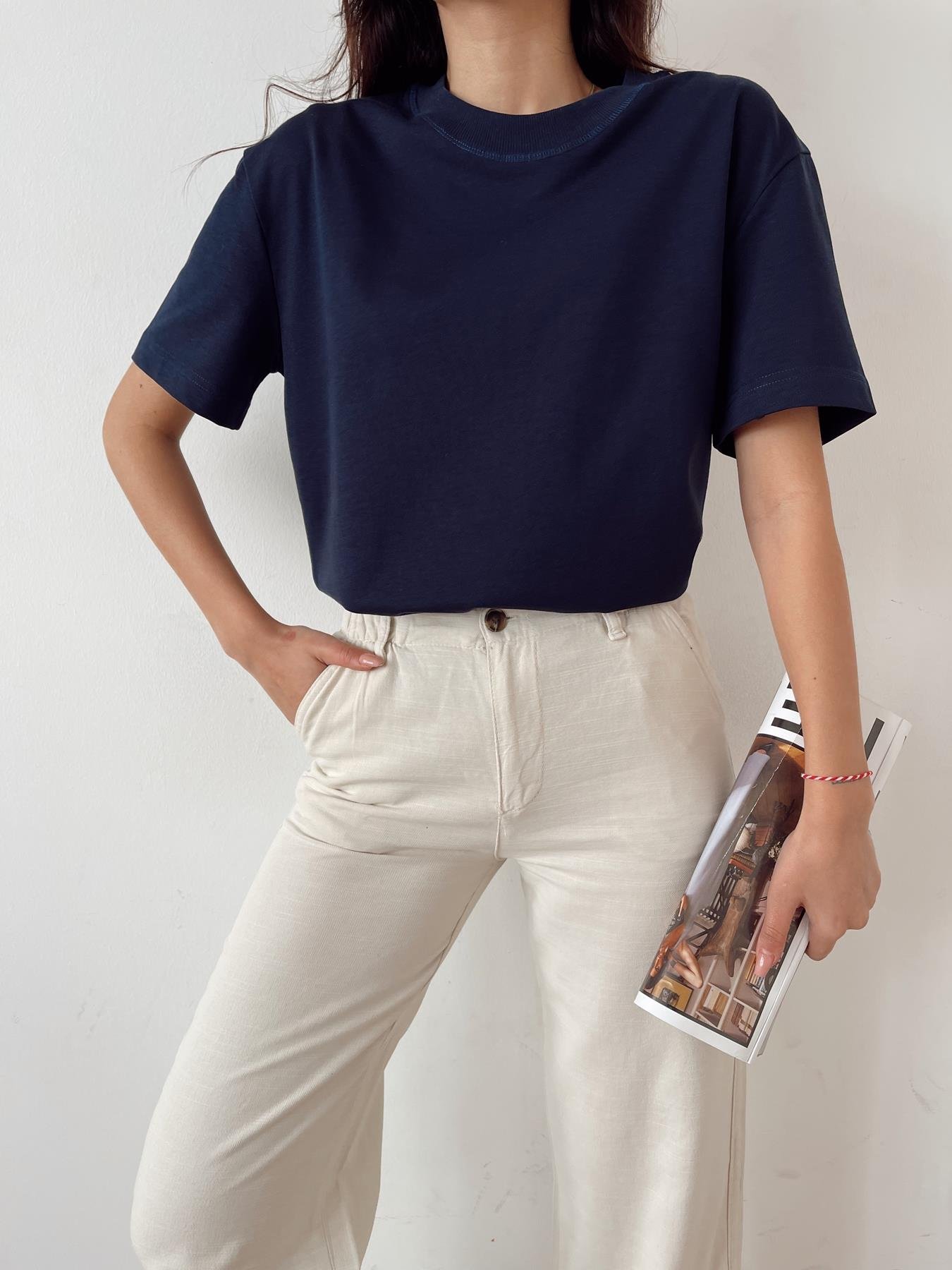 Yarım Kol Tişört LACİVERT