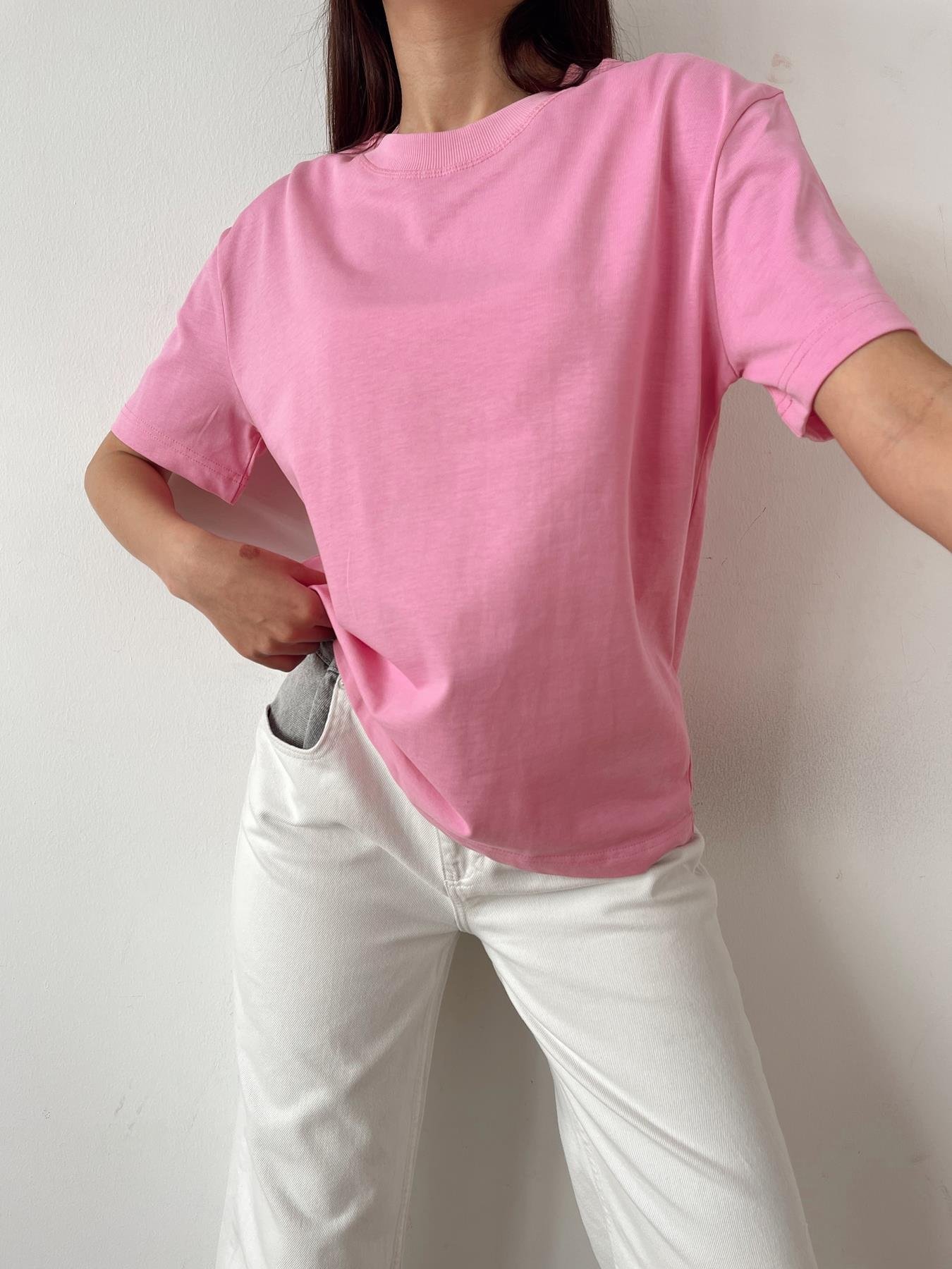 Yarım Kol Tişört PEMBE