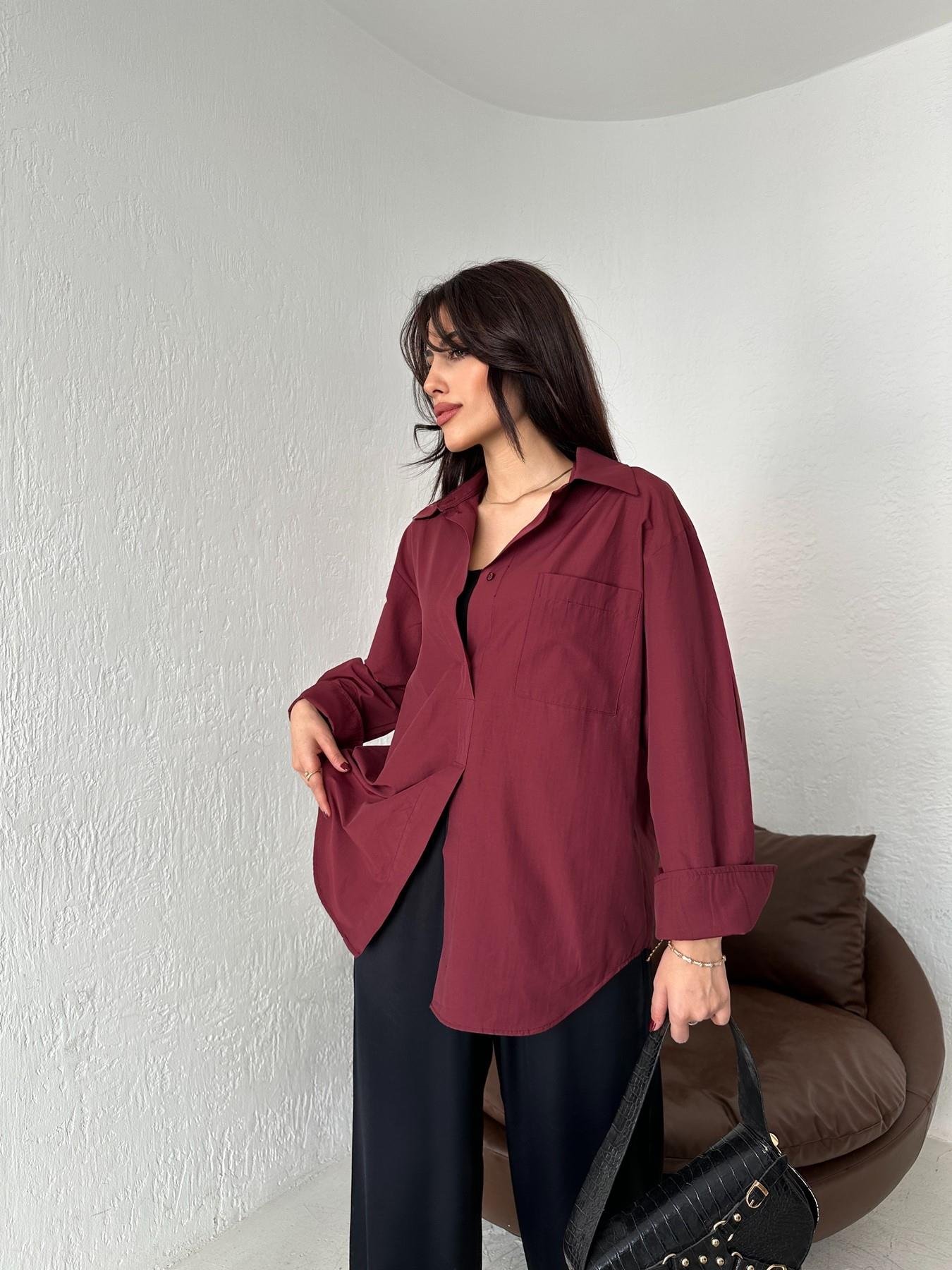 Yarım Patlı Gömlek BORDO