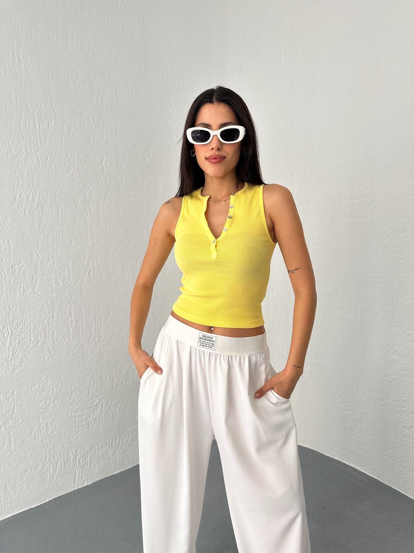 Yıkama Efetkli Crop Sarı