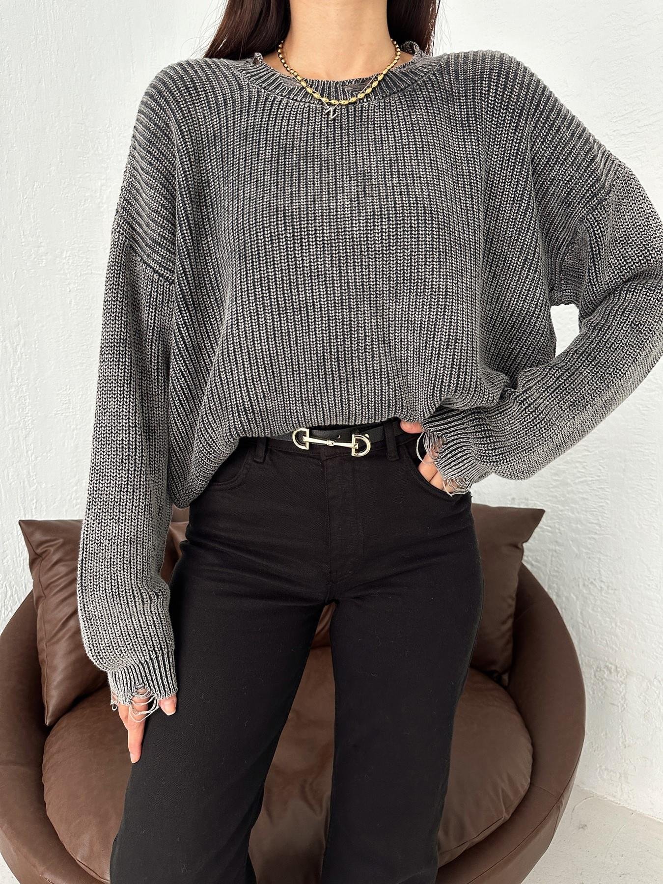 Yırtıklı Yıkamalı Selanik Kazak ANTRASİT