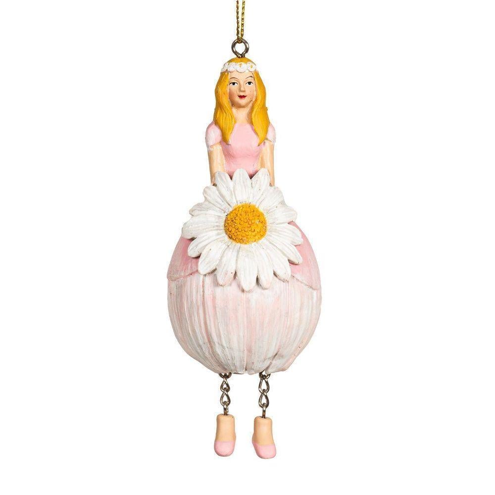 1 Adet 12cm Çiçek Kız Peri Biblo Papatya