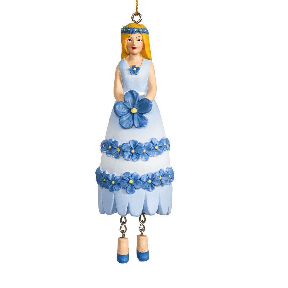 1 Adet 12cm Çiçek Kız Peri Biblo Unutmabeni Çiçeği