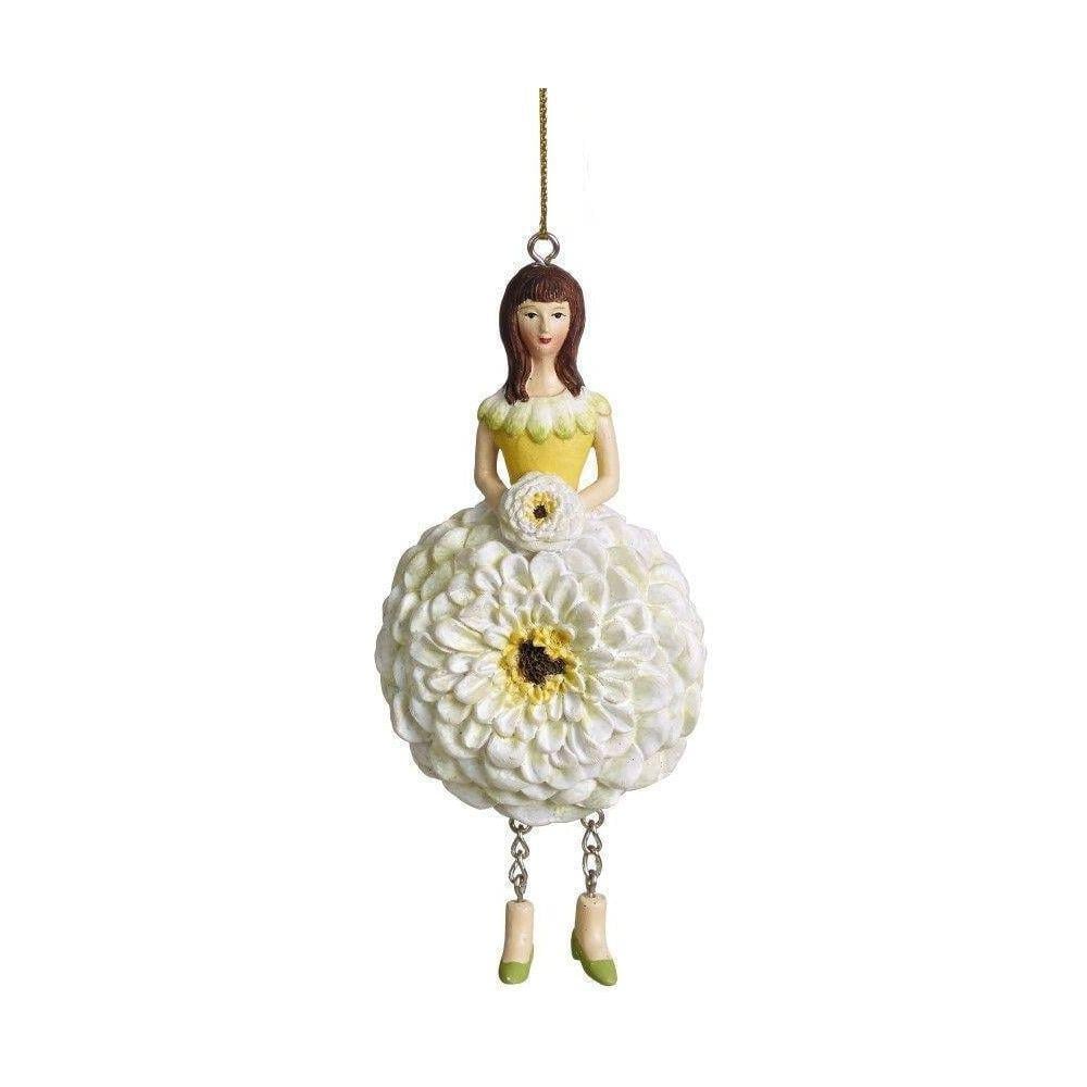 1 Adet 12cm Çiçek Kız Peri Biblo Zinnia Çiçeği