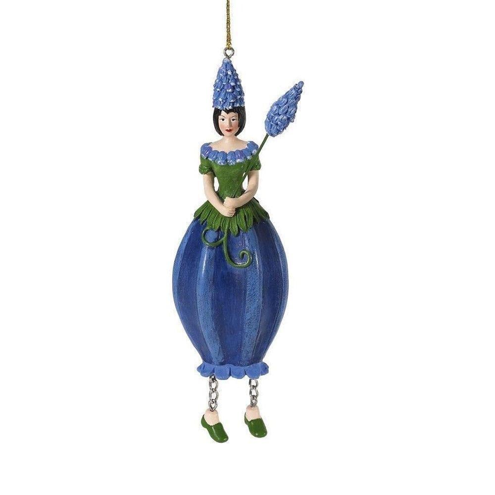 1 Adet 14cm Çiçek Kız Peri Biblo Üzüm Sümbülü Çiçeği