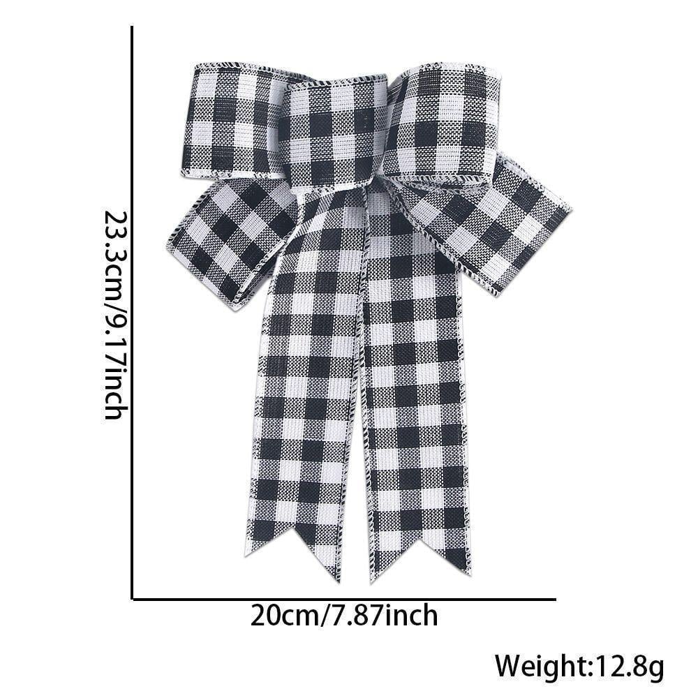 1 Adet 20x23cm Hazır Fiyonk Yılbaşı Siyah Beyaz Pitikare