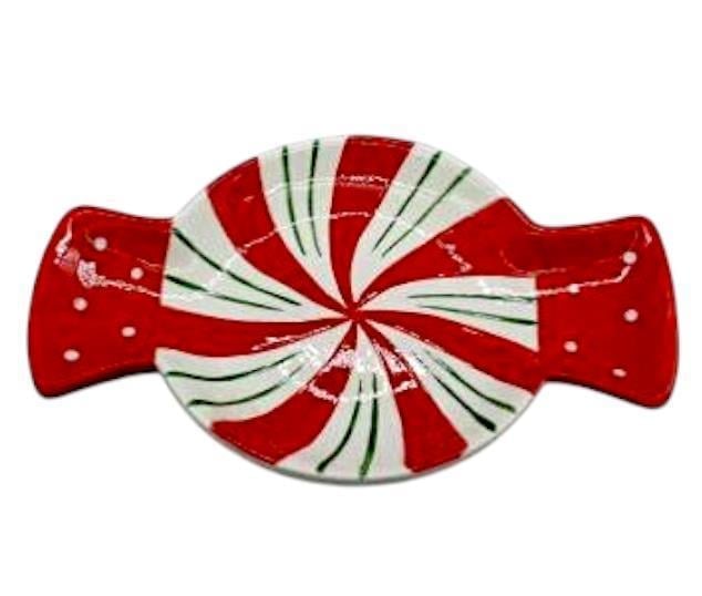 1 Adet 22x14cm Seramik Bonbon Candy Tabak Yılbaşı