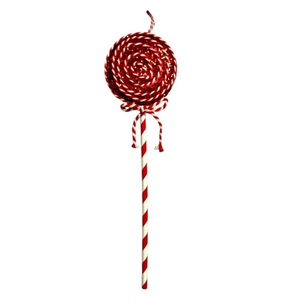1 Adet 25cm Plastik Lolipop Yılbaşı Ağaç Süsü Şeker