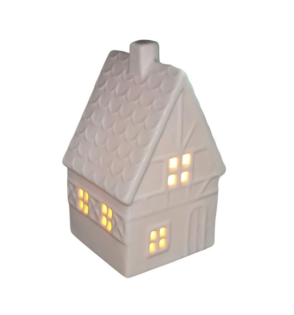 1 Adet 5x9cm Mini Seramik Ev Led Işıklı