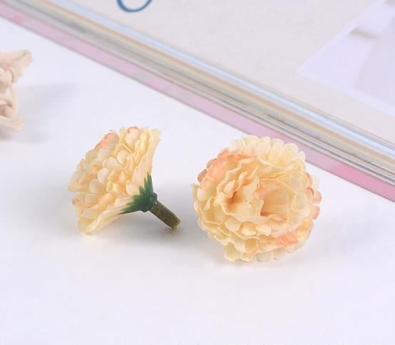 10 Adet 3cm Mini Kumaş Şakayık Çiçek