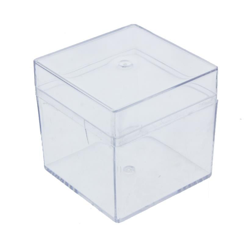10 Adet 5x5cm Kapaklı Mika Kutu
