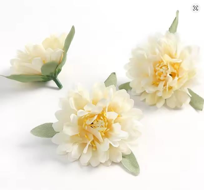 10 Adet 6cm Kumaş Çiçek Papatya