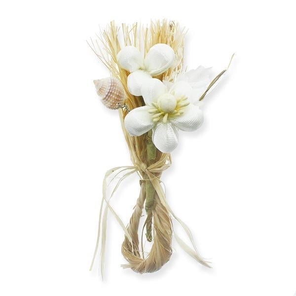 10 Adet Doğal Rafya Kumaş Çiçek