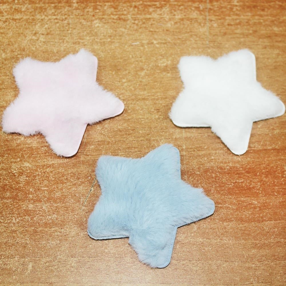 10 Adet Kumaş Aksesuar Yıldız 7cm