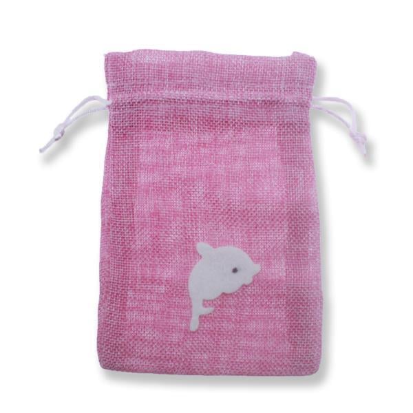 12 Adet 11x17cm Keçe Yunuslu Keten Kese