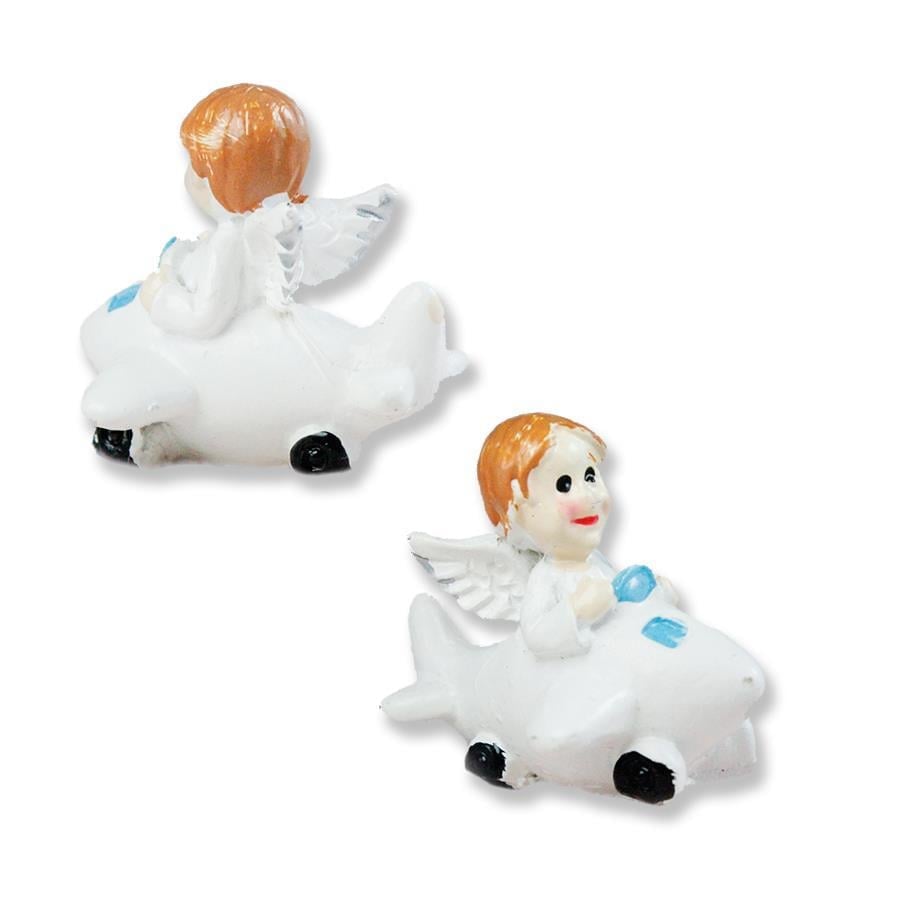 12 Adet 3cm Uçakta Melek Kanatlı Bebek Biblo