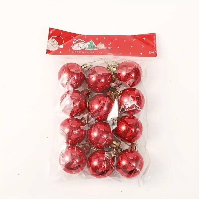 12 Adet 3cm Yılbaşı Topu Ağaç Süsü