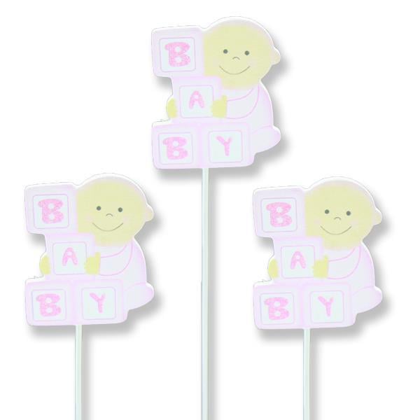 12 Adet Baby Yazılı Ahşap Çubuk