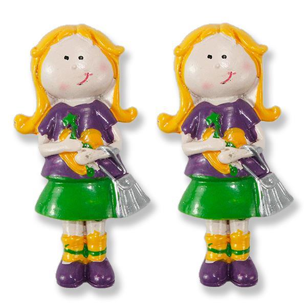 12 Adet Çantalı Kız Biblo