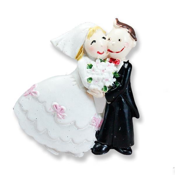 12 Adet Çiçekli Gelin Damat Biblo