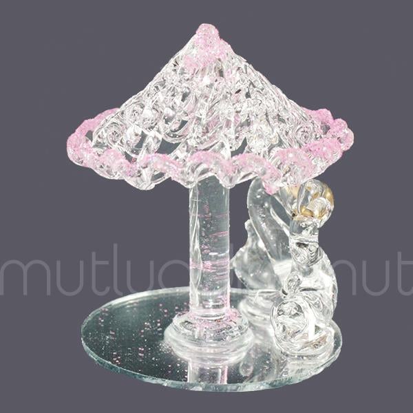 12 Adet Şemsiye Altında Kristal Kuğular