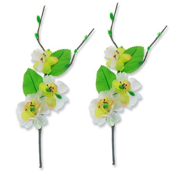 12 Adet Tek Dal Bahar Dalı Çiçek Sarı