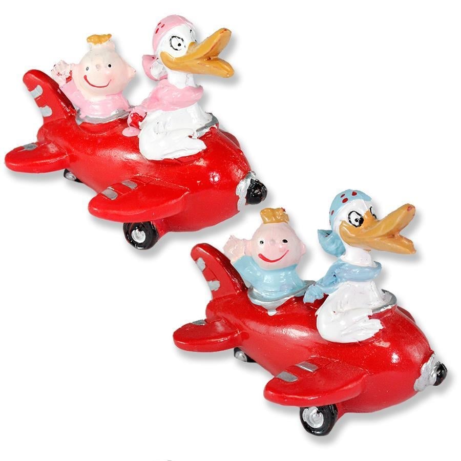 12 Adet Uçakta Leylek Ve Bebek Biblo