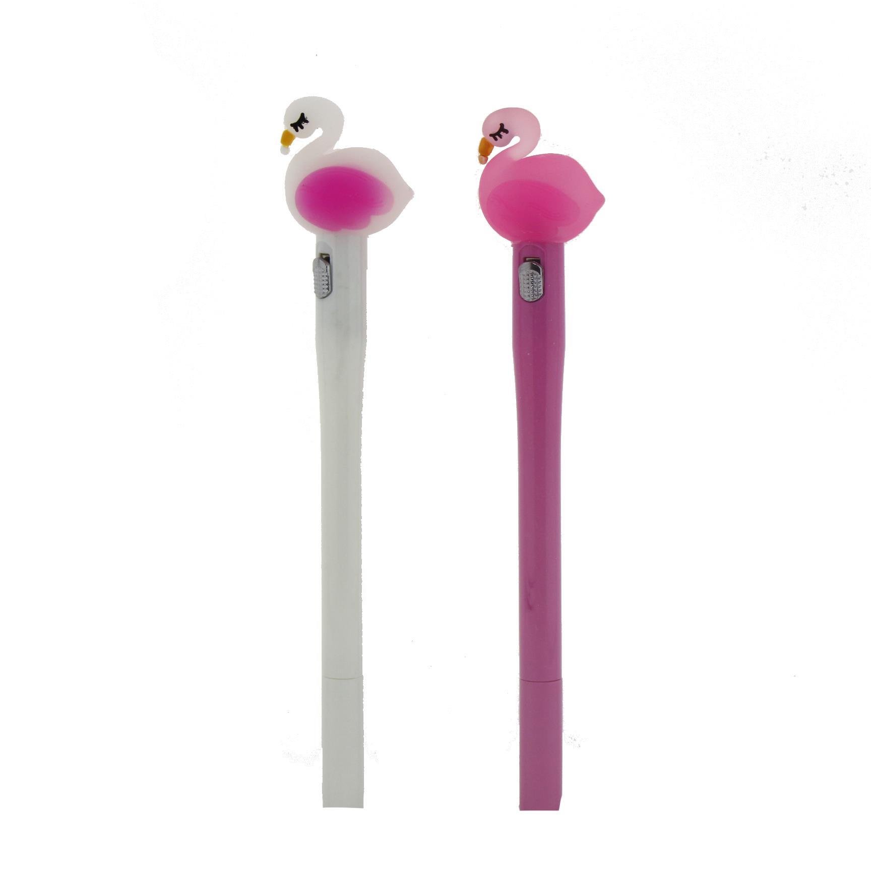2 Adet Led Işıklı Flamingo Tükenmez Kalem