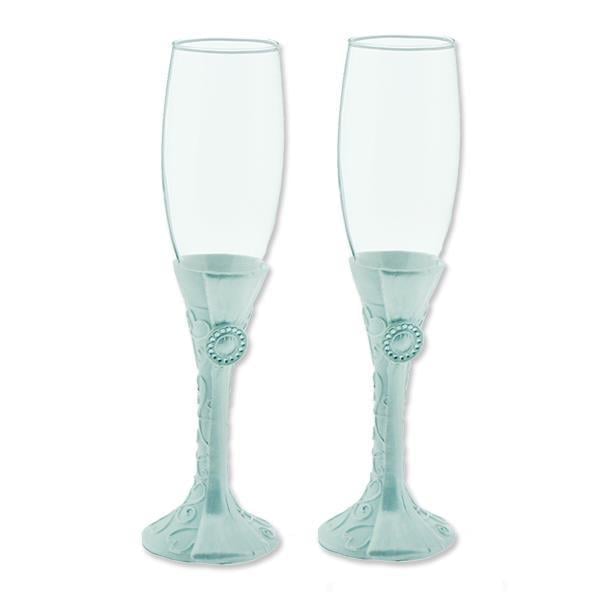 2 Adet Taşlı Cam  Kadeh