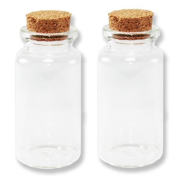 25 Adet 3x6cm Cam Tüp Şişe Mantar Tıpalı