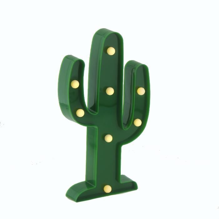 25cm Led Işıklı Plastik Kaktüs Gece Lambası