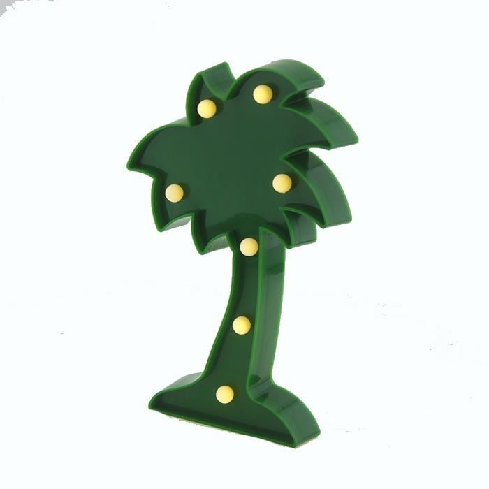 25cm Led Işıklı Plastik Palmiye Ağaç Gece Lambası