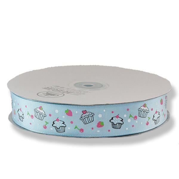 2,5cm X 50m Cupcake Motifli Grogren Kurdela