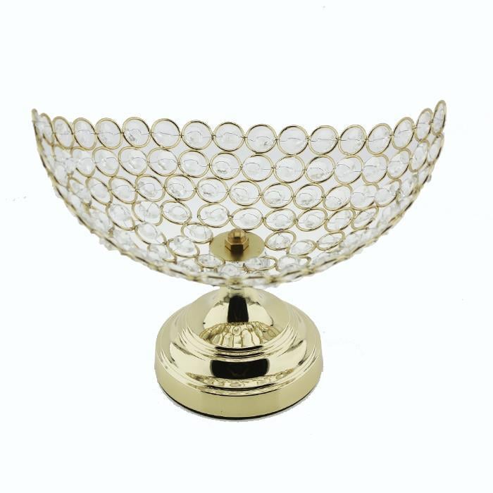 25x19cm Gondol Şekerlik Sunum Metal Taşlı