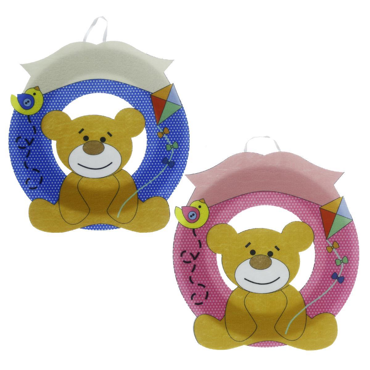 30x30cm Ayıcık Keçe Kapı Süsü