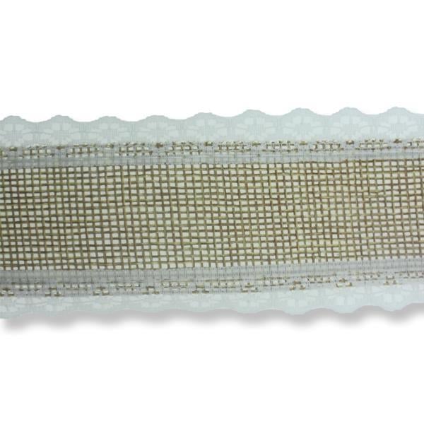 4.5cmx10metre İki Kenarı Dantel Oyalı Keten Kurdela