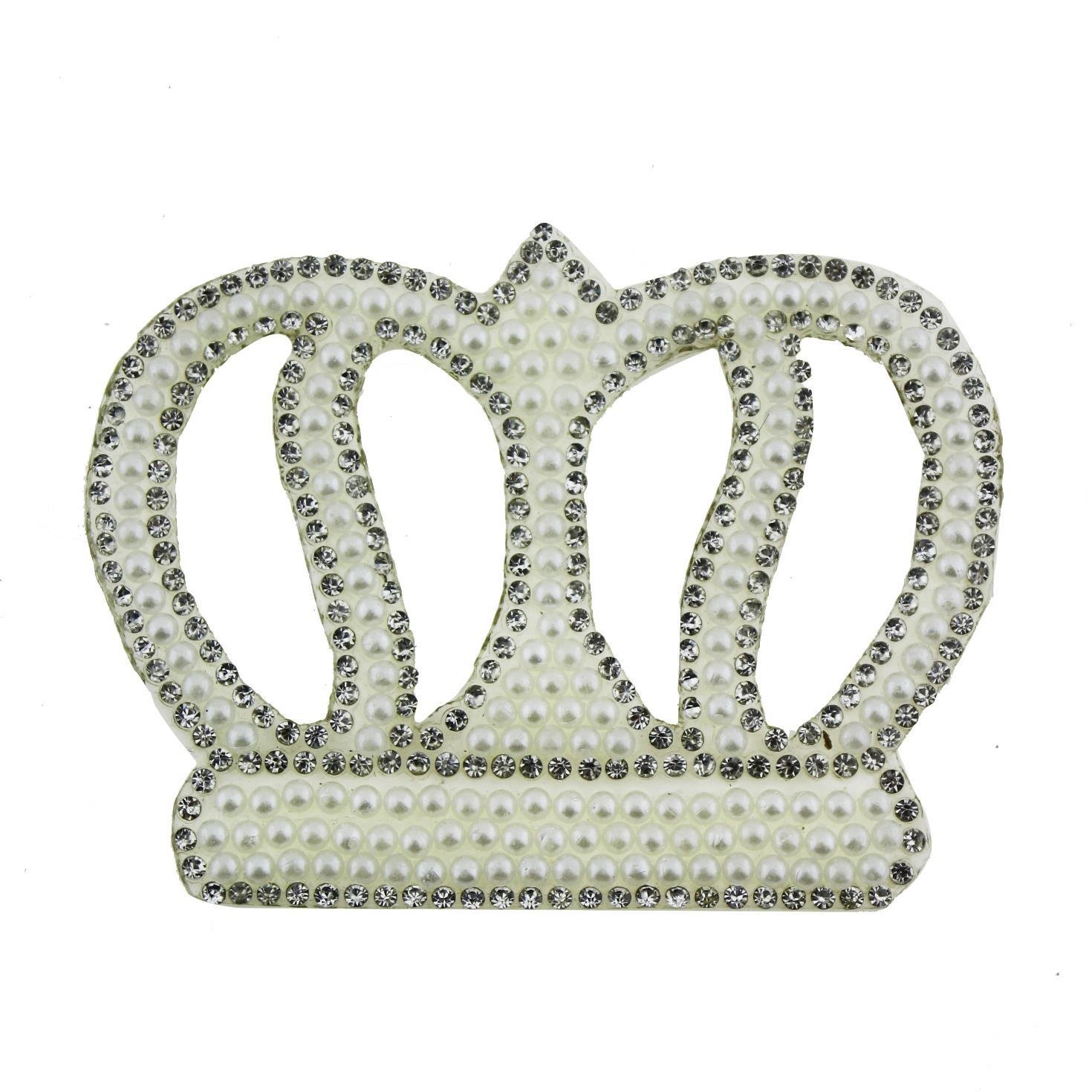 4 Adet 8x6,5cm Yapışkanlı Taç Kumaş Aksesuar